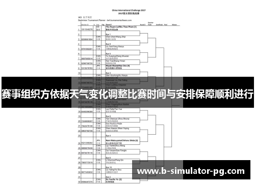 赛事组织方依据天气变化调整比赛时间与安排保障顺利进行 赛事组织方依据天气变化调整比赛时间与安排保障顺利进行